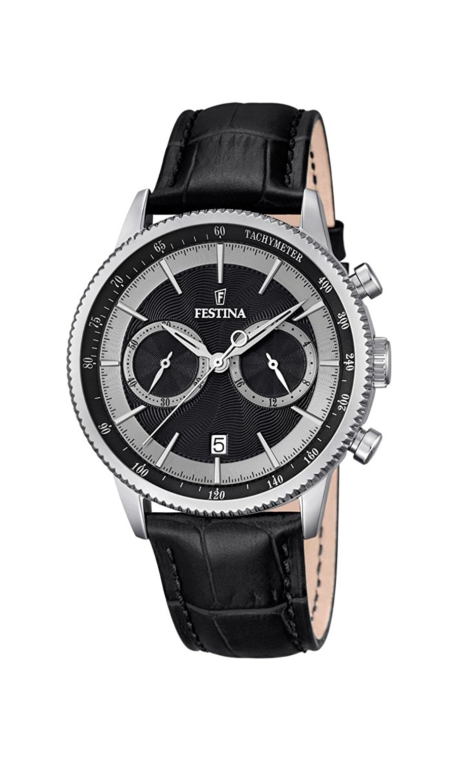 Festina Watches : F16893/8 Black Dial Stopwatch 24 Hour Display Men Watch