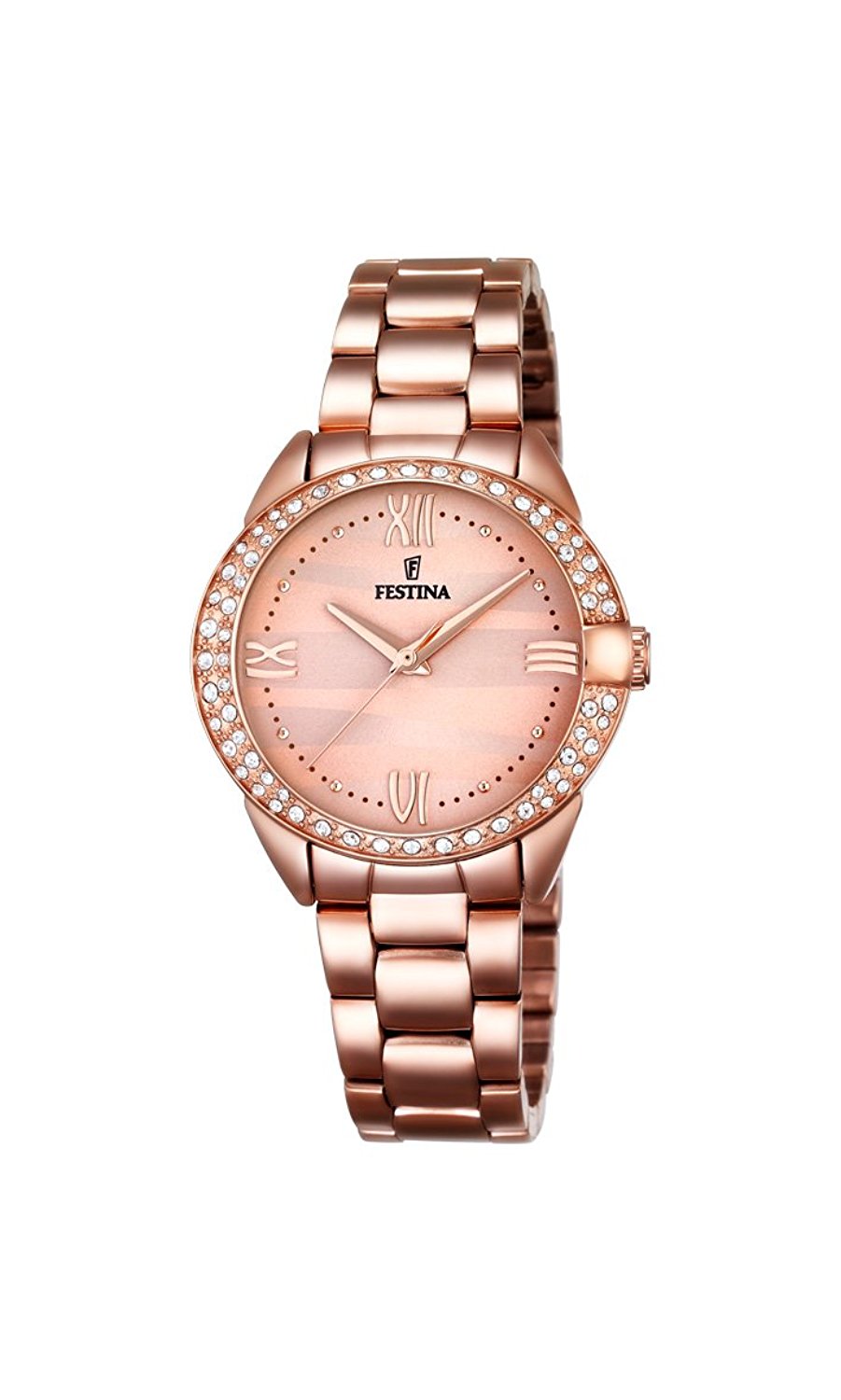Festina Watches : F16920/2 Quartz Analog Rose Gold Tone Stainless Steel Women Watch