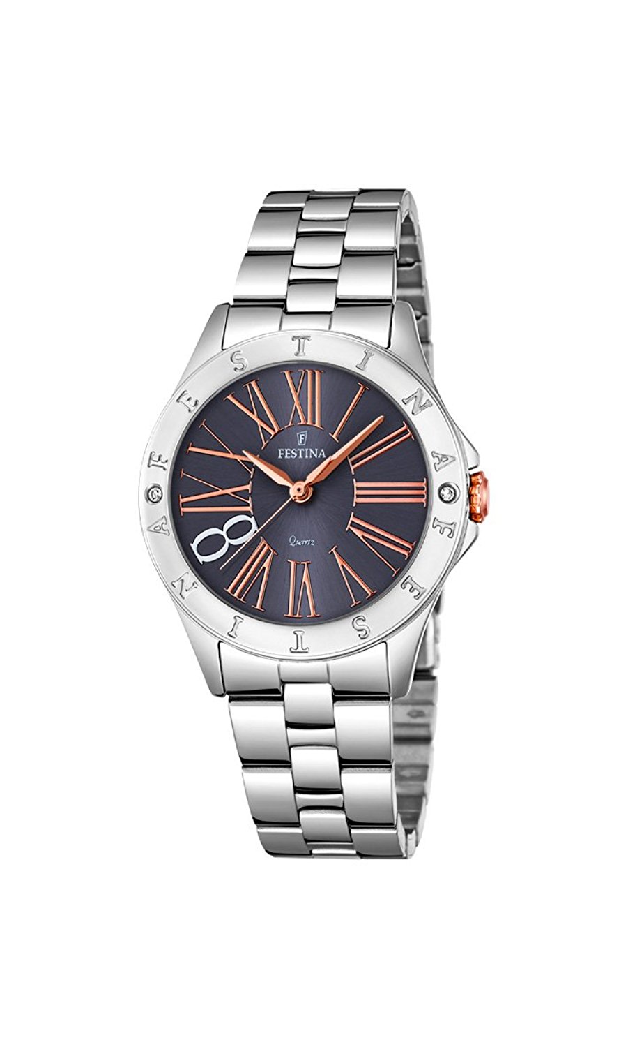 Festina Watches : F16925/2 Grey Dial Stainless Steel Band Men Watch
