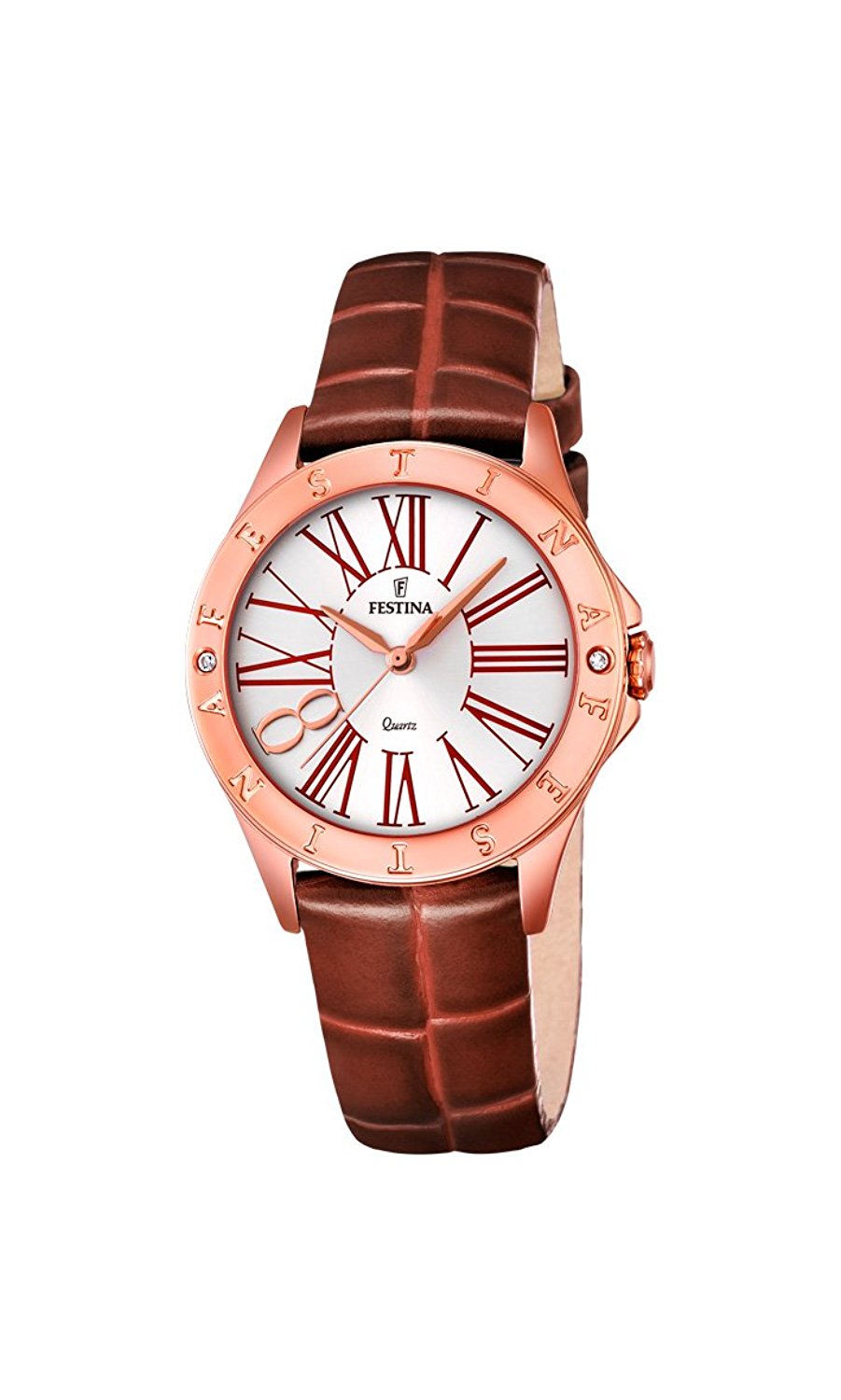 Festina Watches : F16930/3 Silver Dial Calfskin Band Men Watch