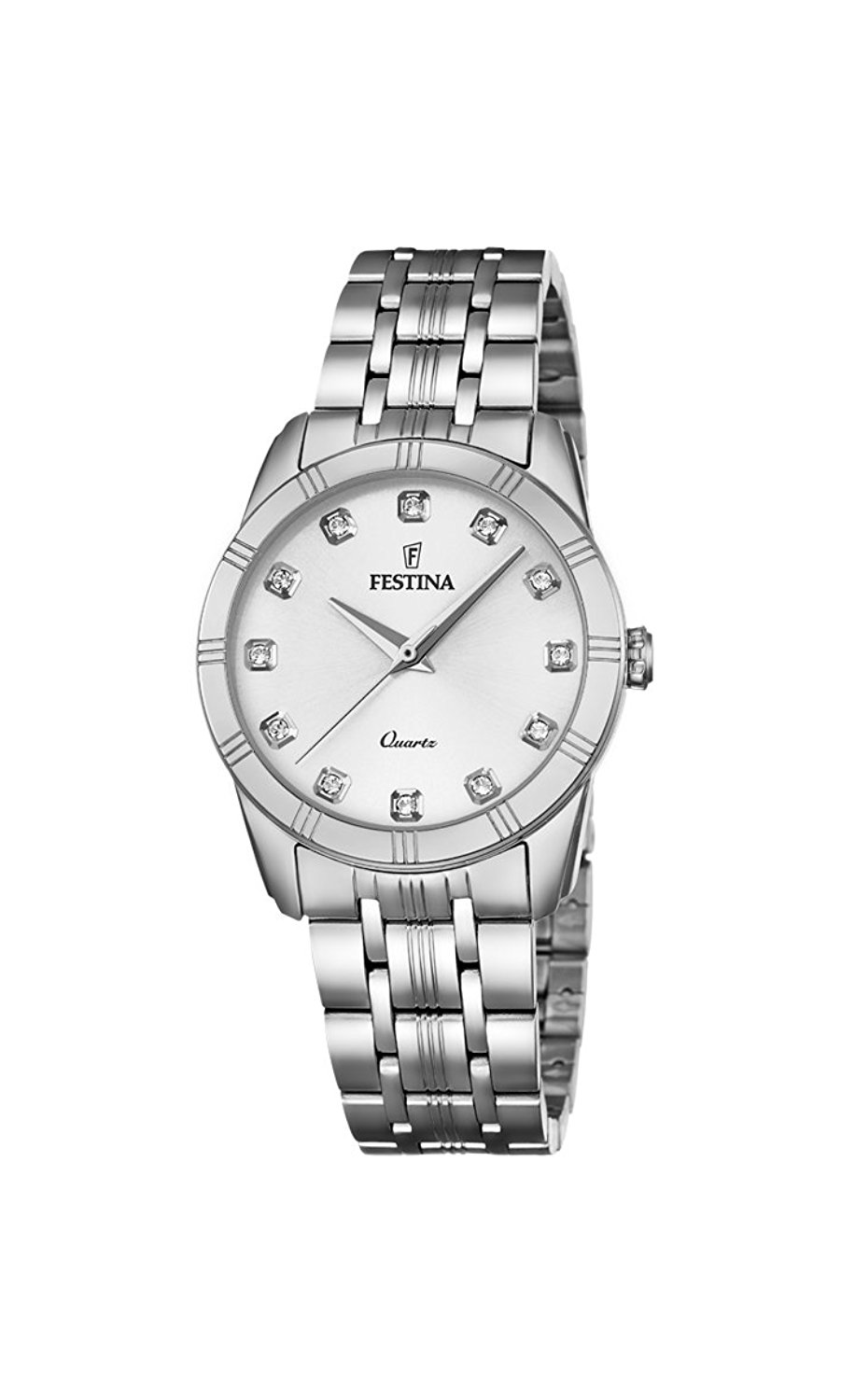 Fake AAA Festina Watches : F16940/1 Silver Dial Stainless Steel Women Watch Watch
