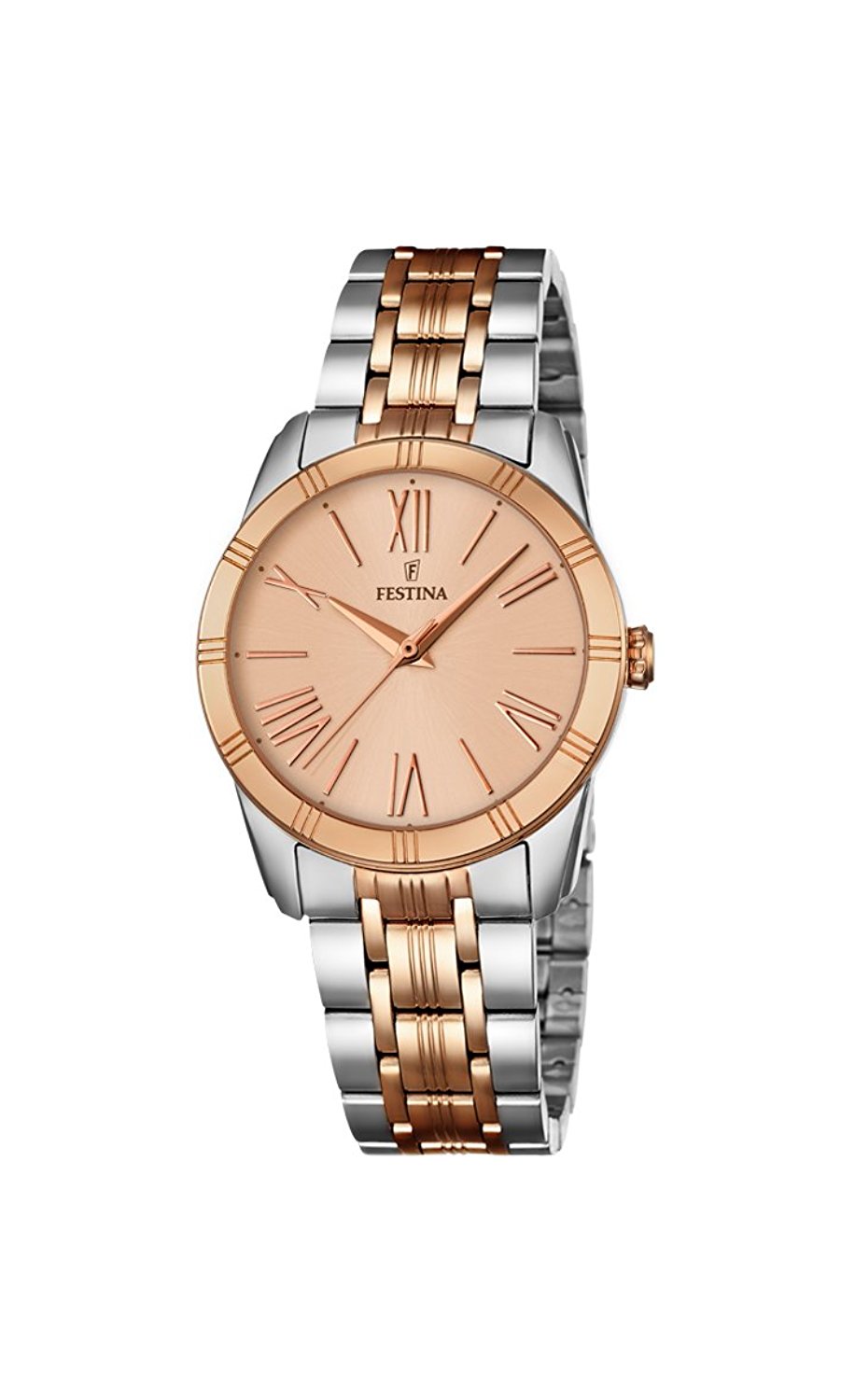 Festina Watches : F16941/2 Rose Gold Dial Stainless Steel Plated Women Watch
