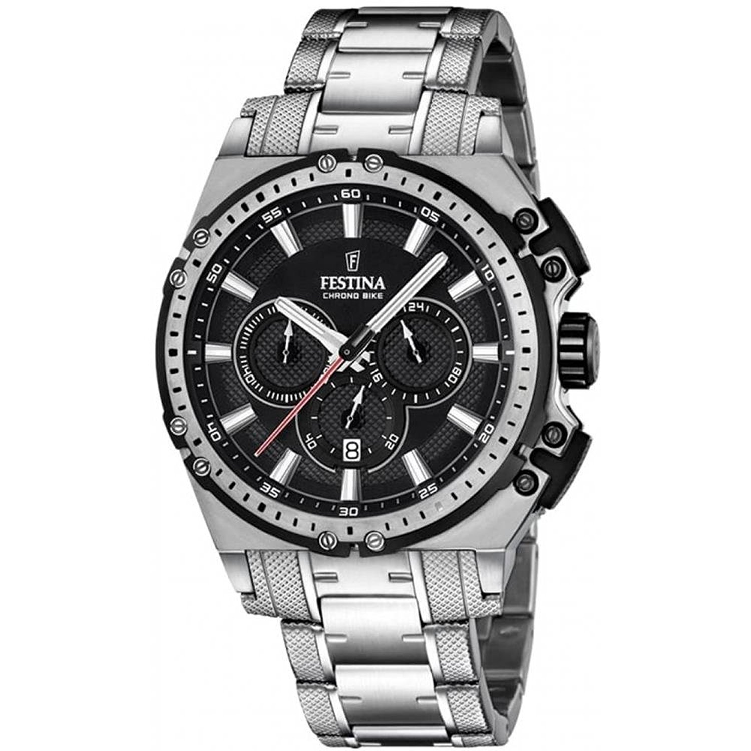 Festina Watches : F16968/4 Black Dial Stainless Steel Band Men Watch
