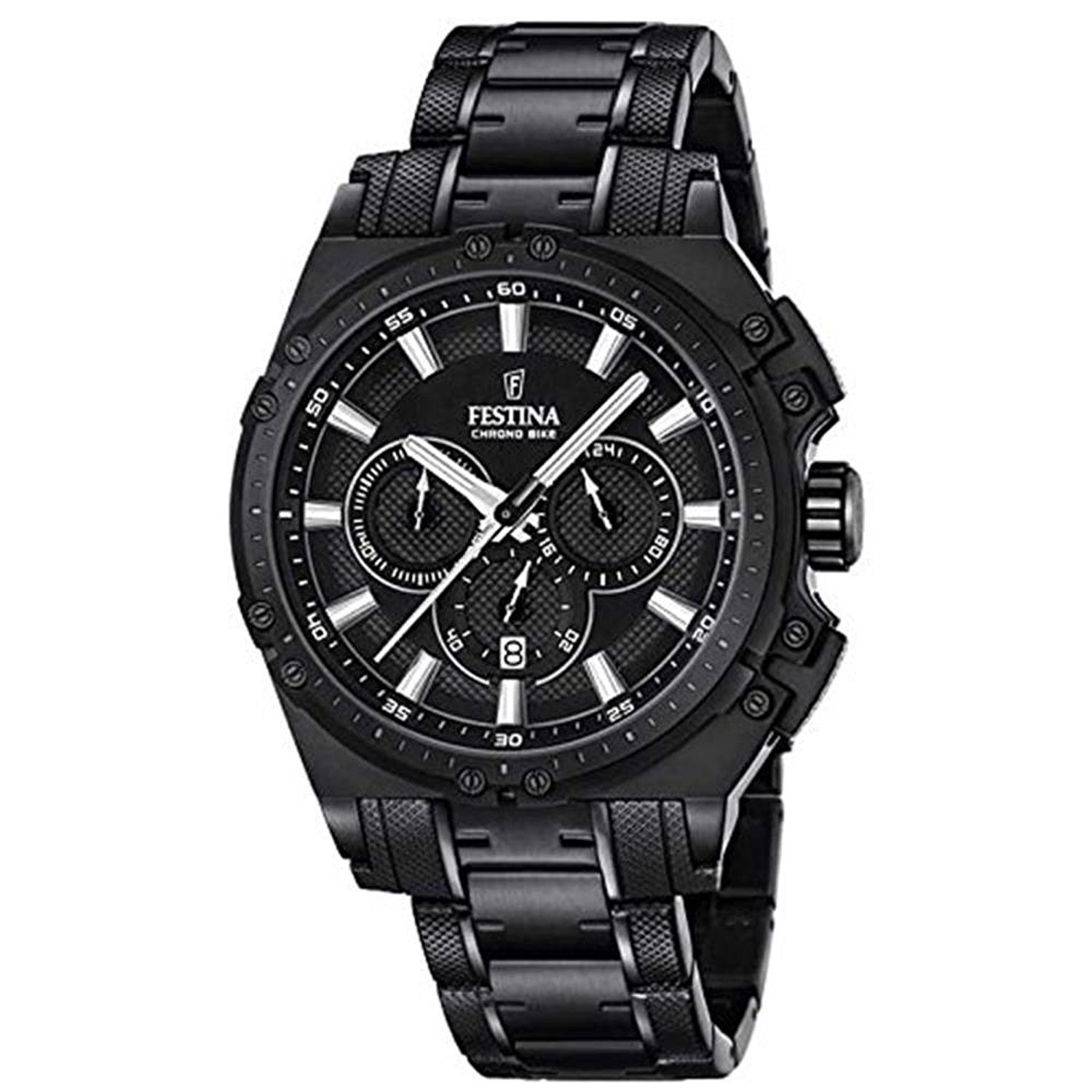 Festina Watches : F16969/1 Black Dial Stainless Steel Band Men Watch