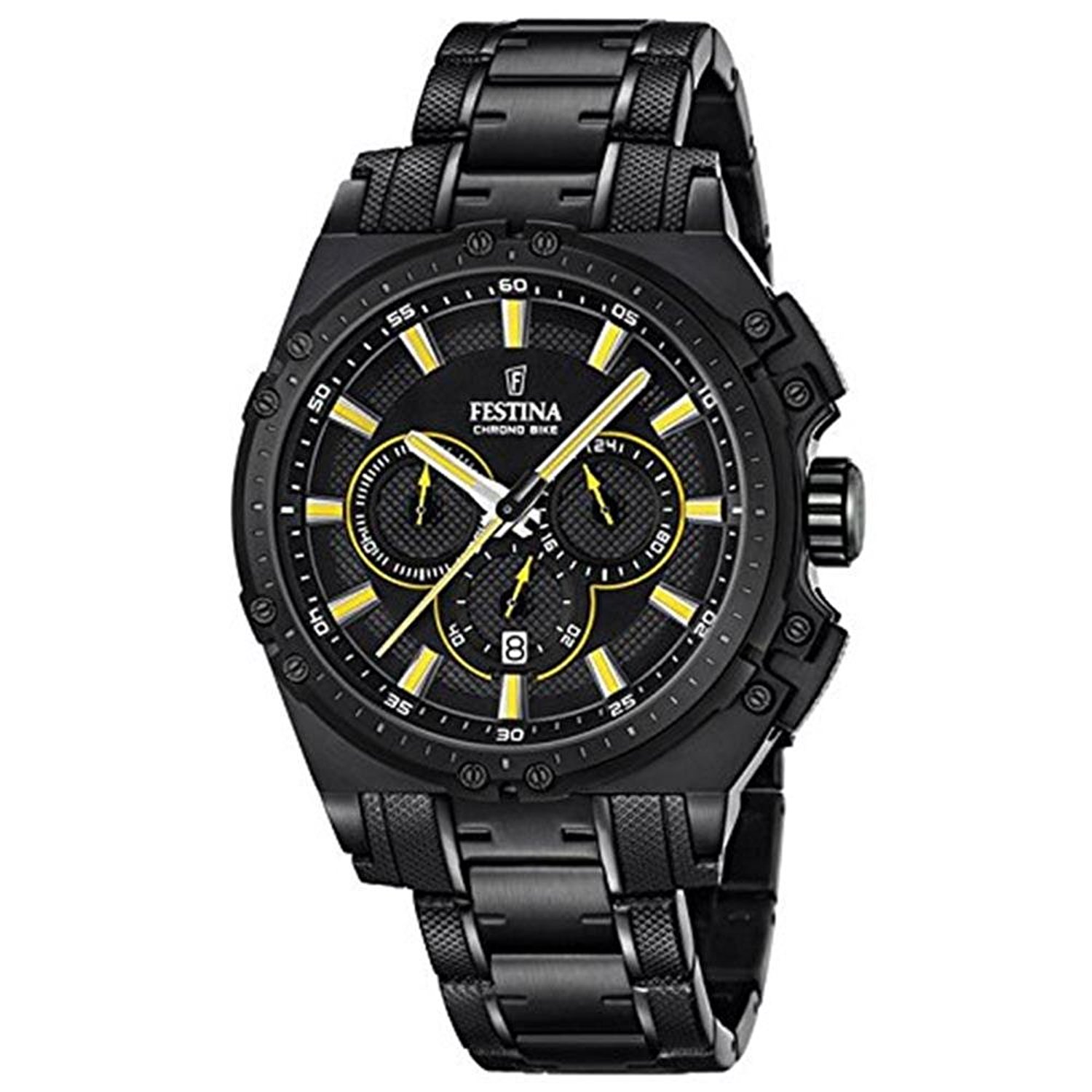 Festina Watches : F16969/3 Black Dial Stainless Steel Band Men Watch