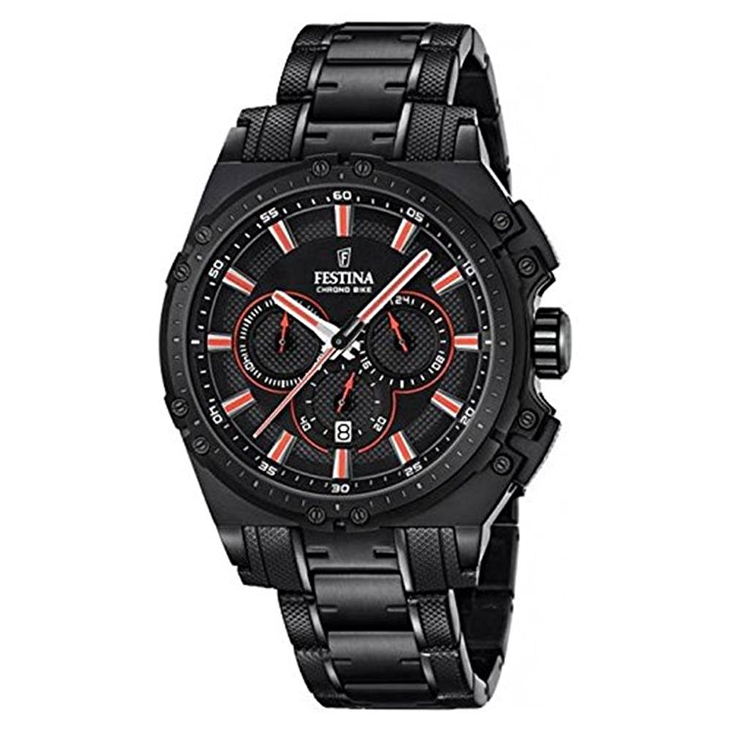 Festina Watches : F16969/4 Black Dial Stainless Steel Band Men Watch