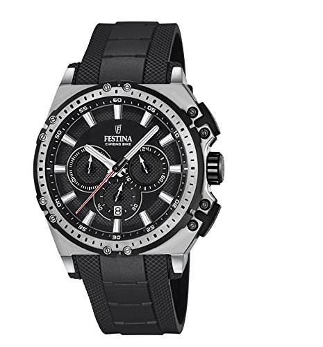 Festina Watches : F16970/4 Black Dial Luminous Hand Stop Watch Men Watch