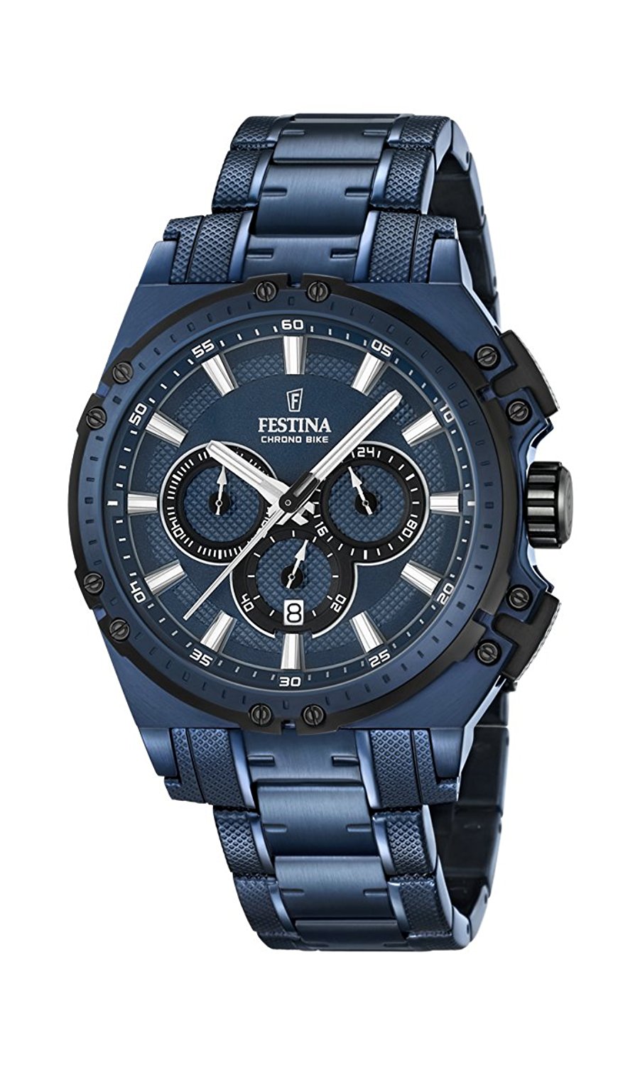 Festina Watches : F16973/1 Blue Dial Stainless Steel Band Men Watch
