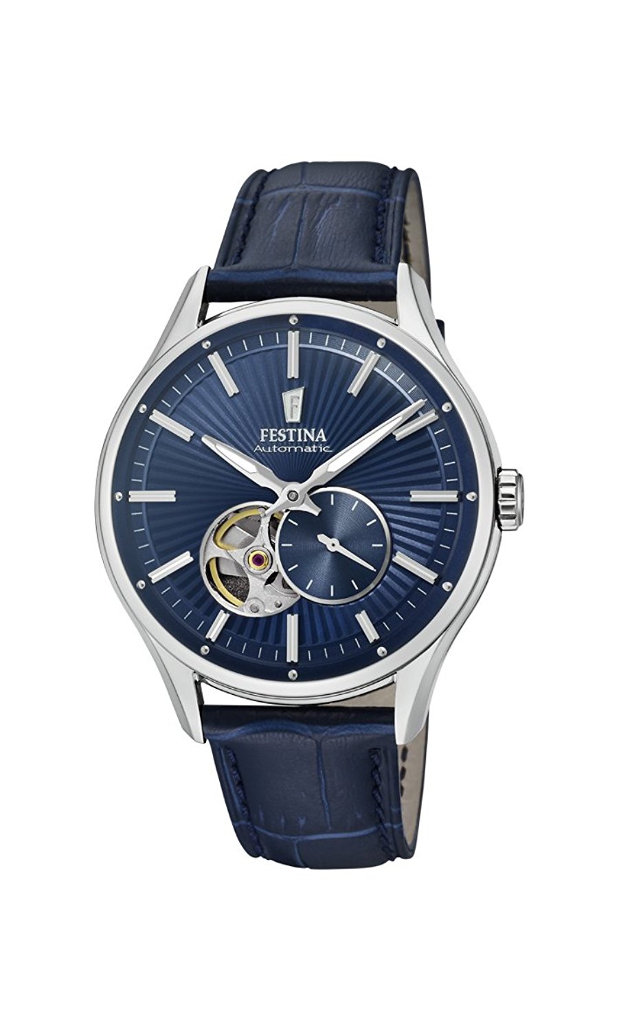 Fake AAA Festina Watches : F16975/2 Automatic Blue Dial Blue Leather Men Watch Watch