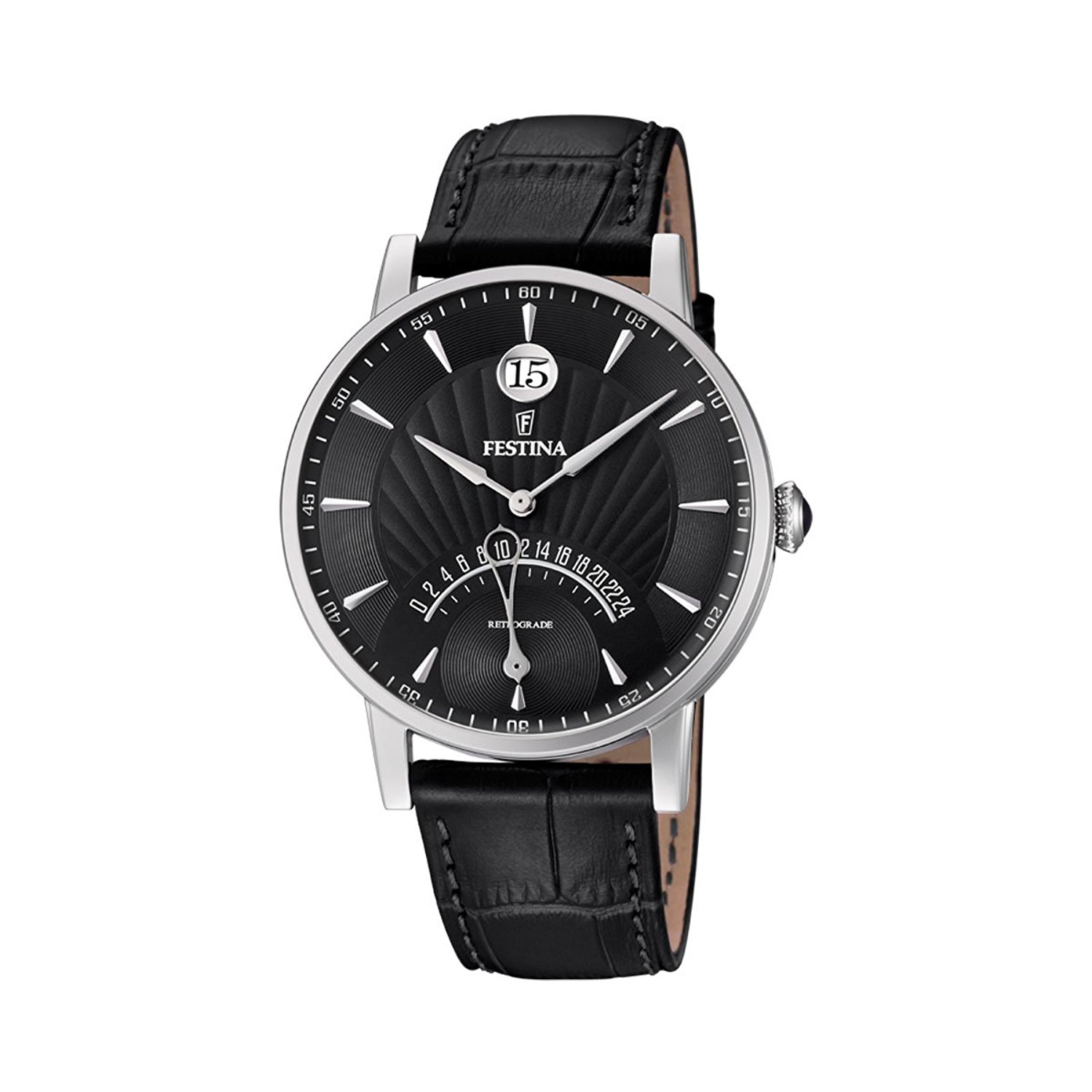 Festina Watches : F16984/4 Black Dial Leather Men Watch