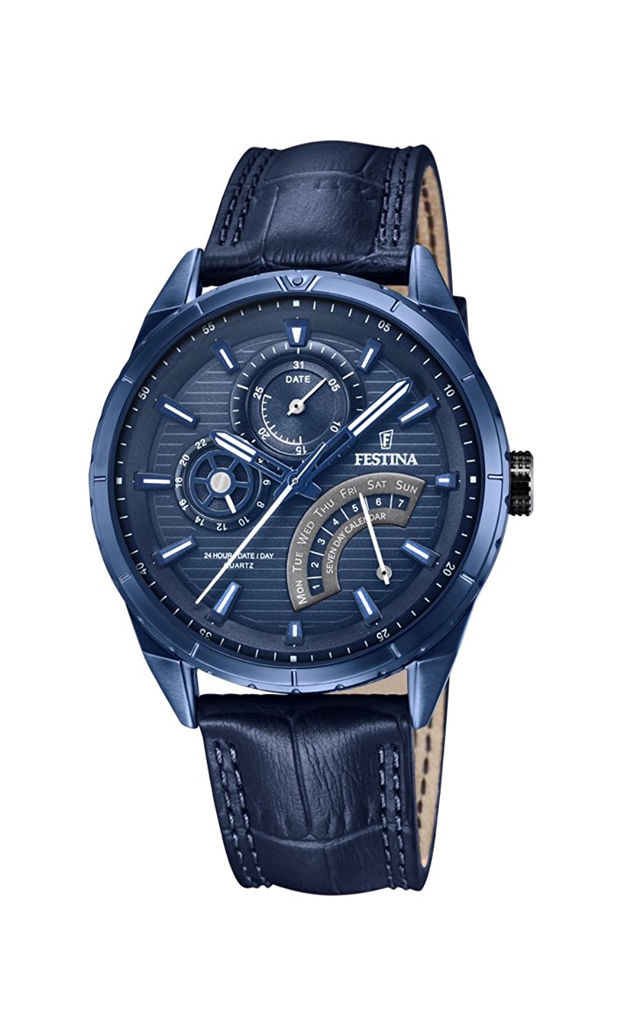 Festina Watches : F16987/1 Blue Dial Stainless Steel Plated Men Watch