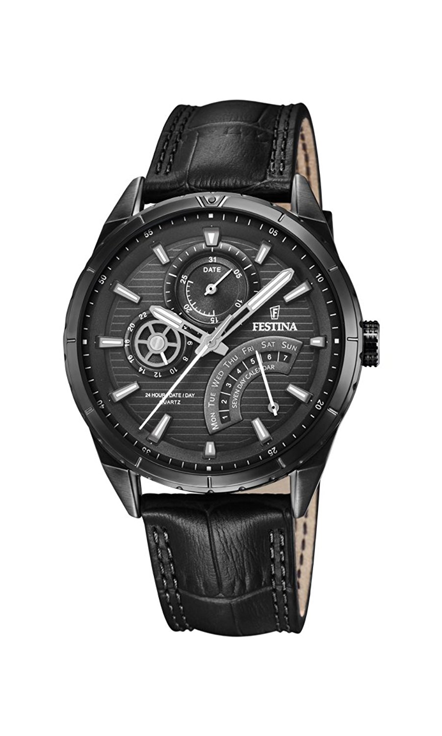 Festina Watches : F16989/1 Black Dial Stainless Steel Plated Men Watch