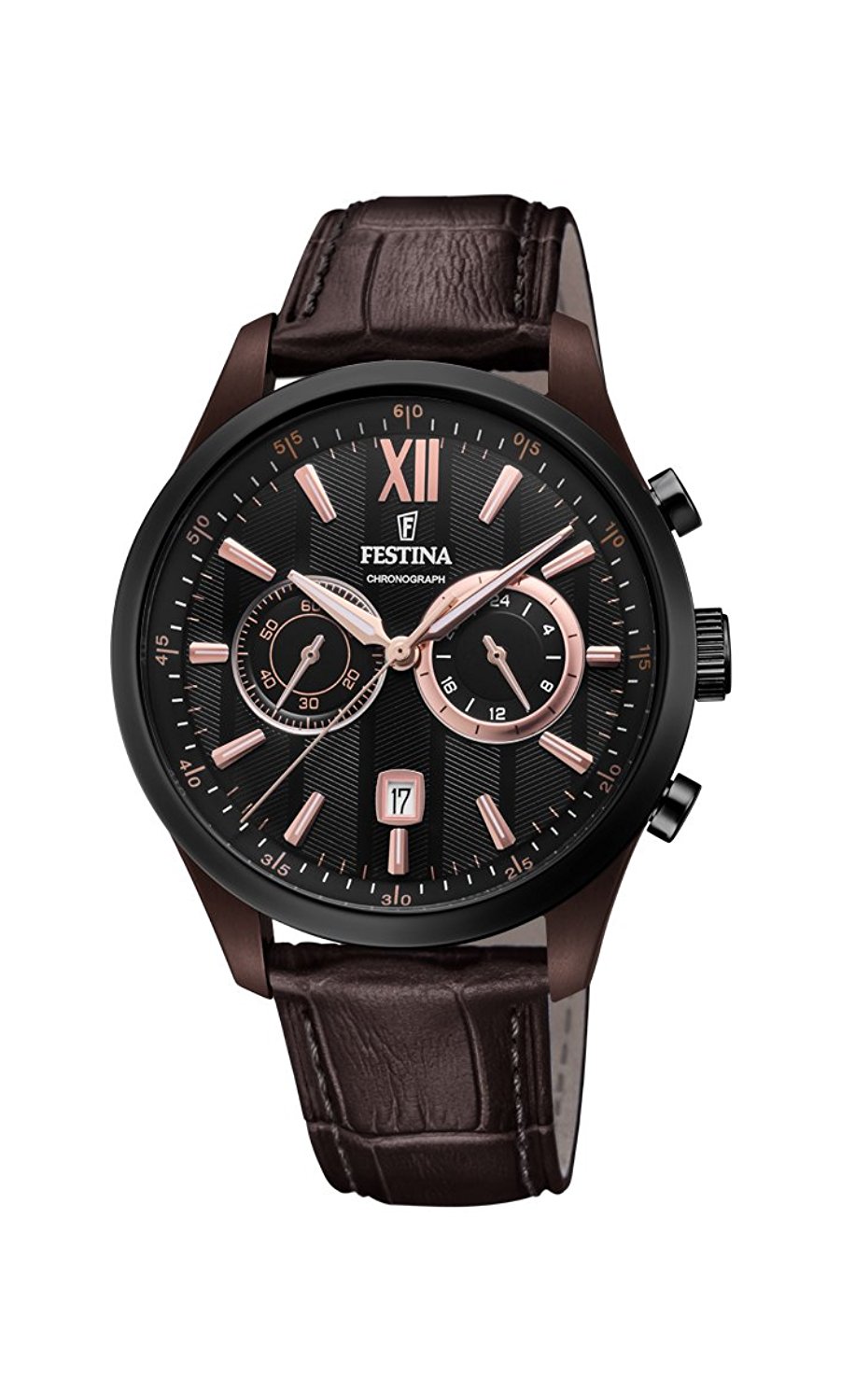 Festina Watches : F16999/2 Black Dial Stop Watch Men Watch