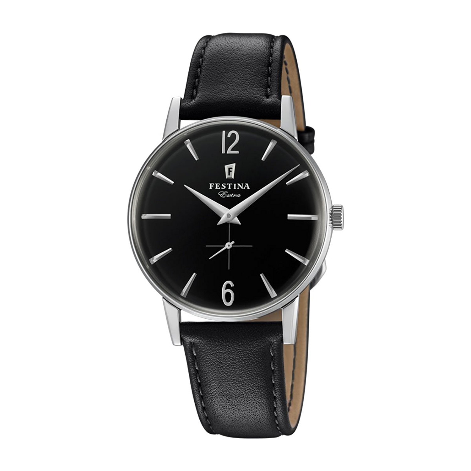 Festina Watches : F20248/4 Black Dial Calfskin Band Men Watch