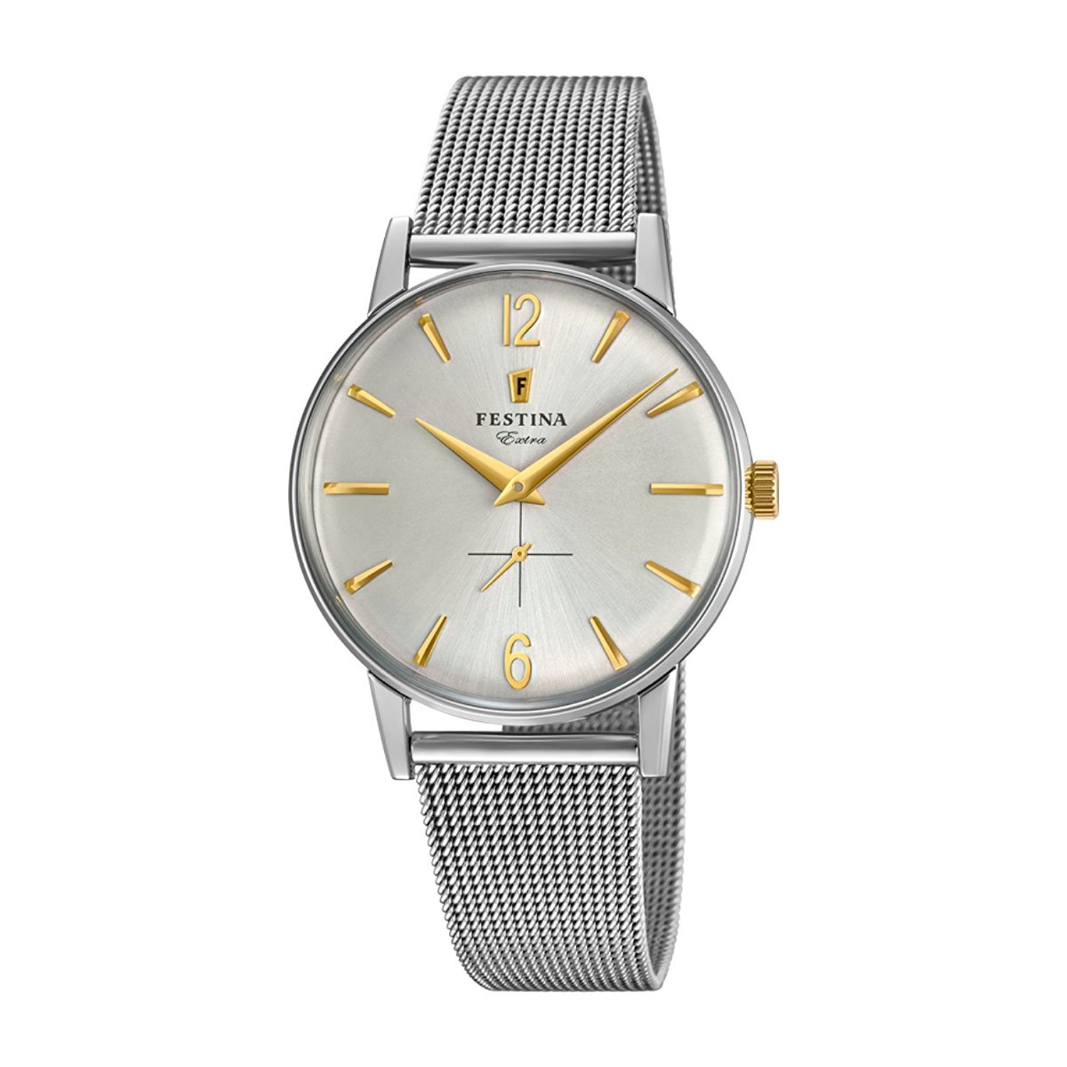 Festina Watches : F20252/2 Silver Dial Stainless Steel Band Men Watch