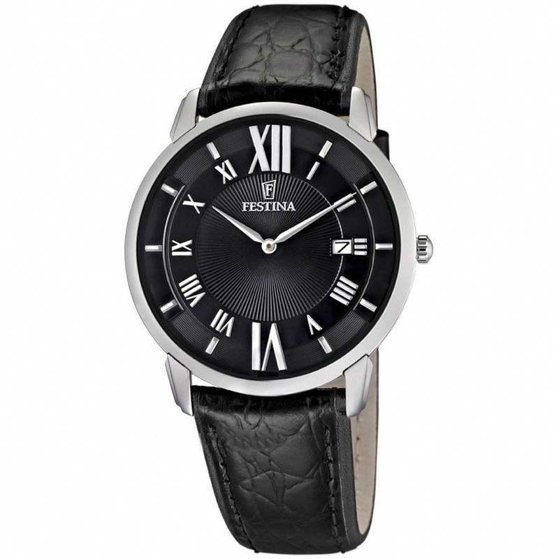 Festina Watches : F6813/2 Quartz Analog Date Black Dial Men Watch