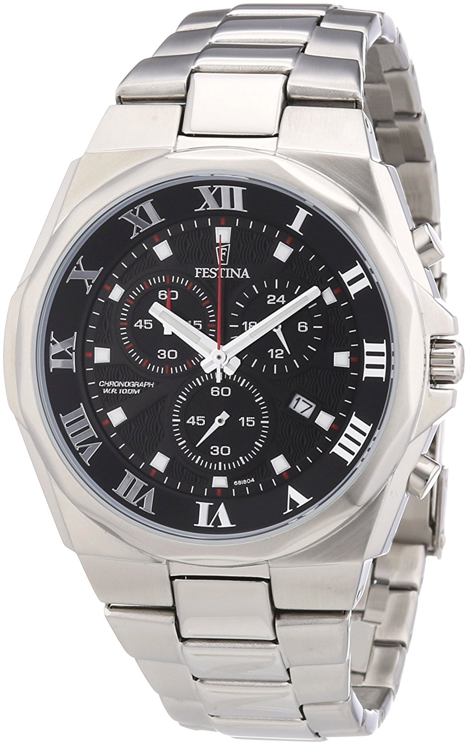 Festina Watches : F6818/4 Black Dial Stopwatch Men Watch