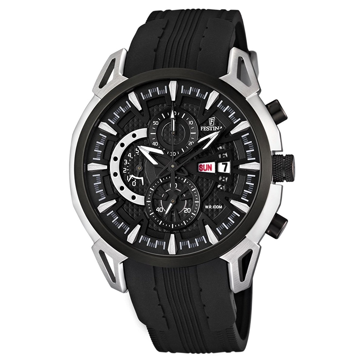 Festina Watches : F6820/3 Black Dial Rubber Band Men Watch