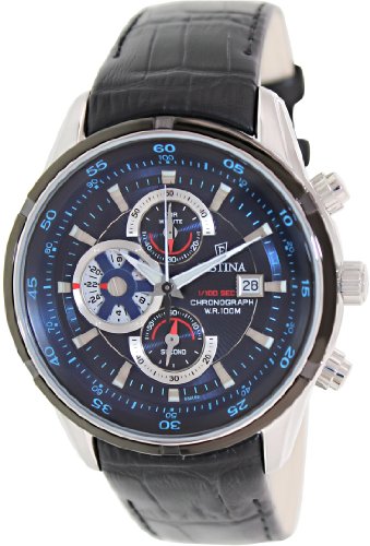 Festina Watches : F6821/2 Quartz Chronograph Blue Dial Date Leather Men Watch