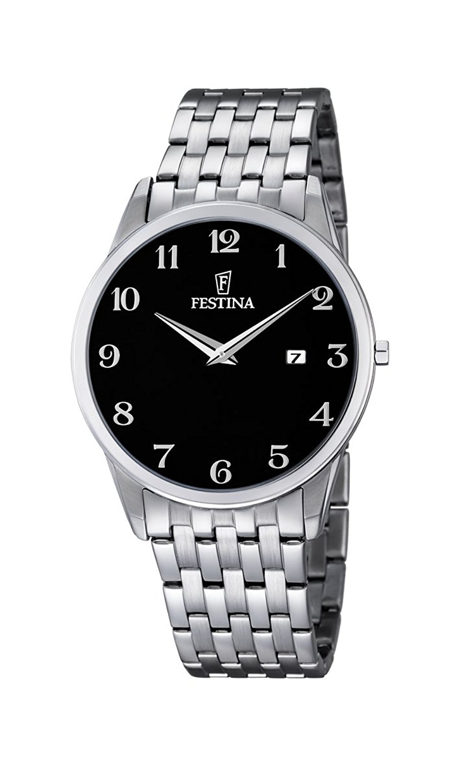 Festina Watches : F6833/4 Black Dial Stainless Steel Men Watch