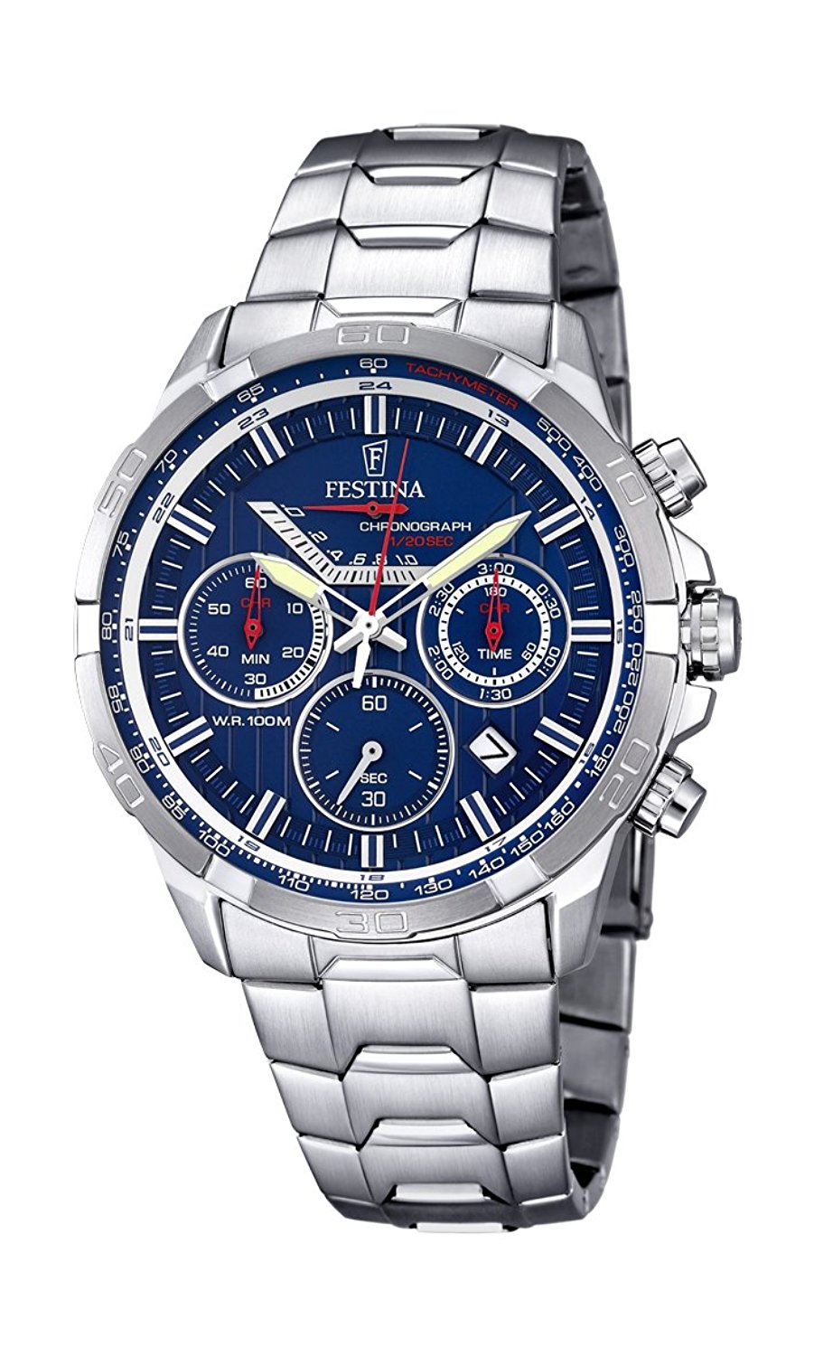 Festina Watches : F6836/3 Blue (darker Than The Photo) Dial Stainless Steel Band Men Watch