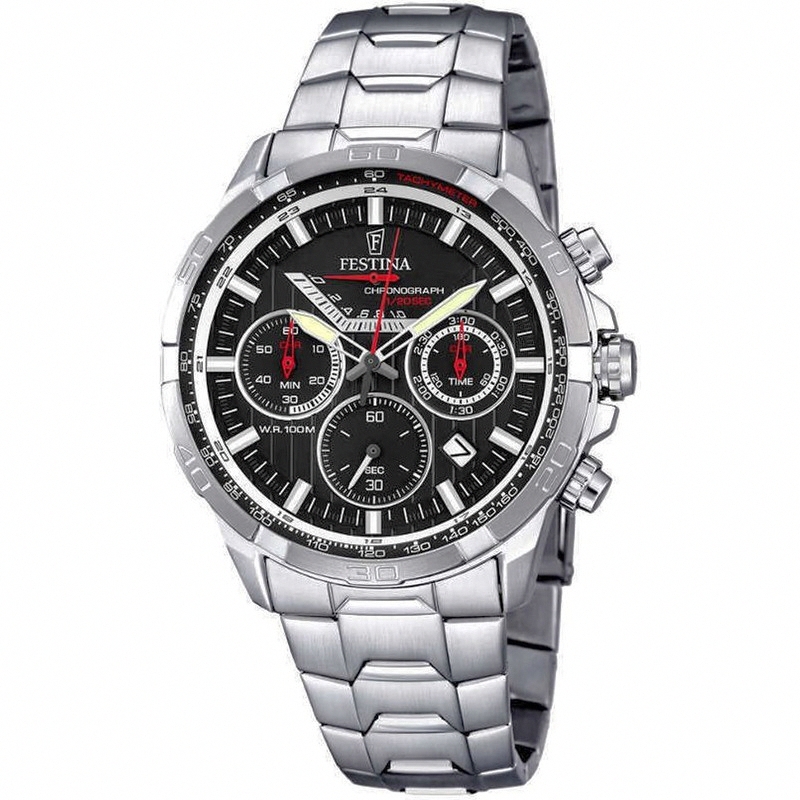 Festina Watches : F6836/4 Quartz Chronograph Date Stainless Steel Men Watch
