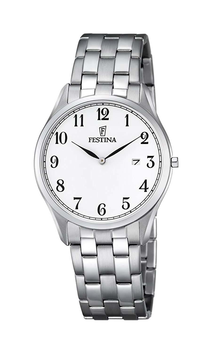 Festina Watches : F6840/1 White Dial Stainless Steel Men Watch