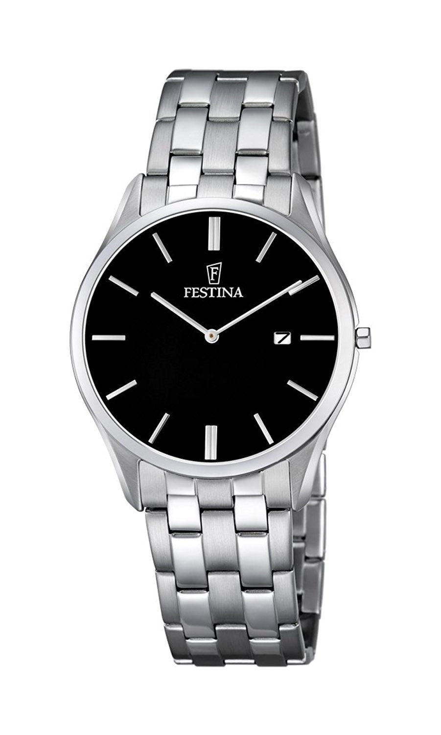 Festina Watches : F6840/4 Black Dial Stainless Steel Men Watch