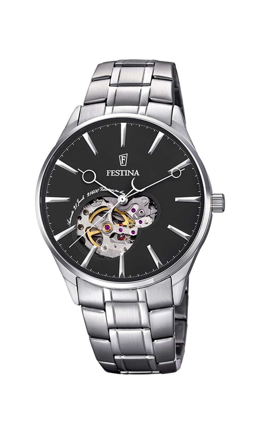 Festina Watches : F6847/4 Black Dial Stainless Steel Men Watch