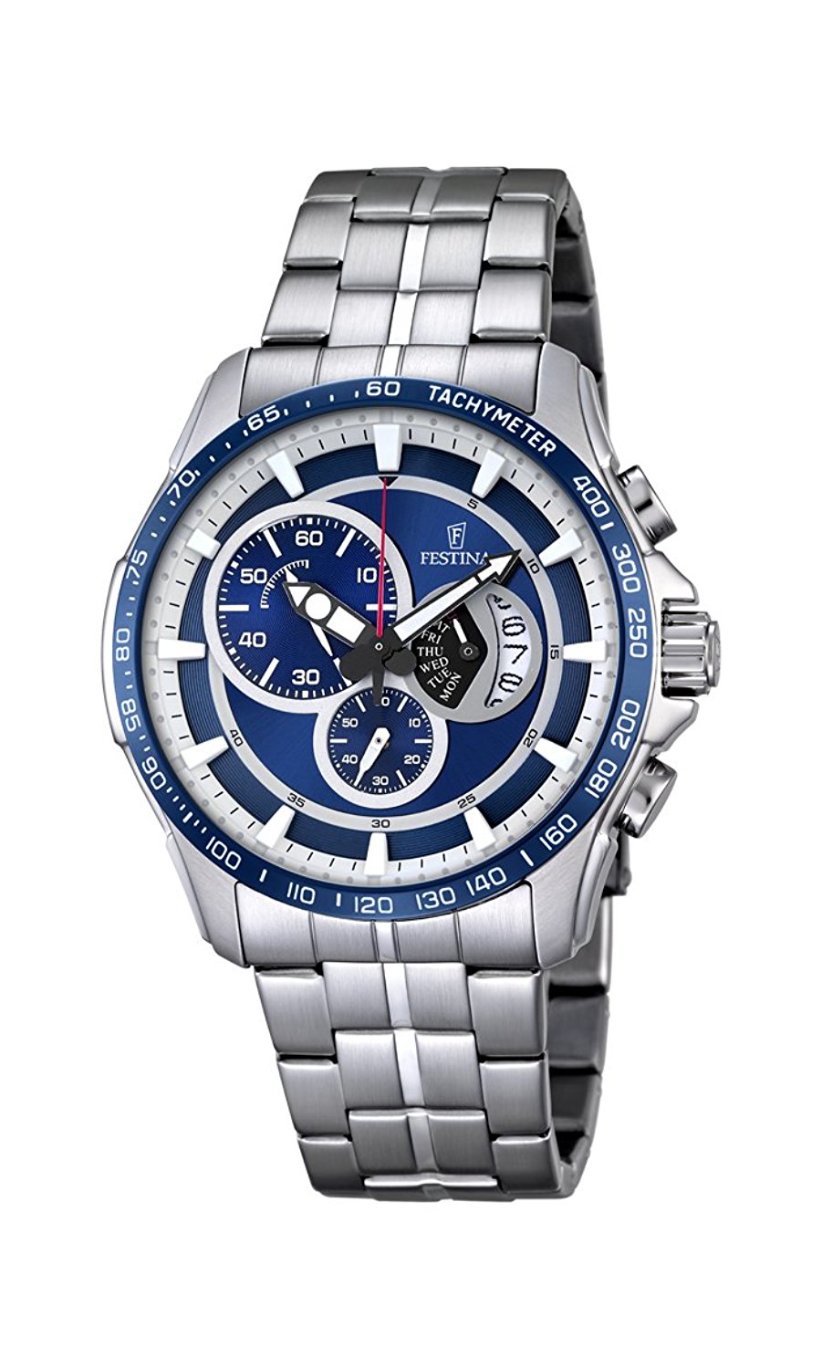 Festina Watches : F6850/2 Blue Dial Luminous Hand Stop Watch Men Watch