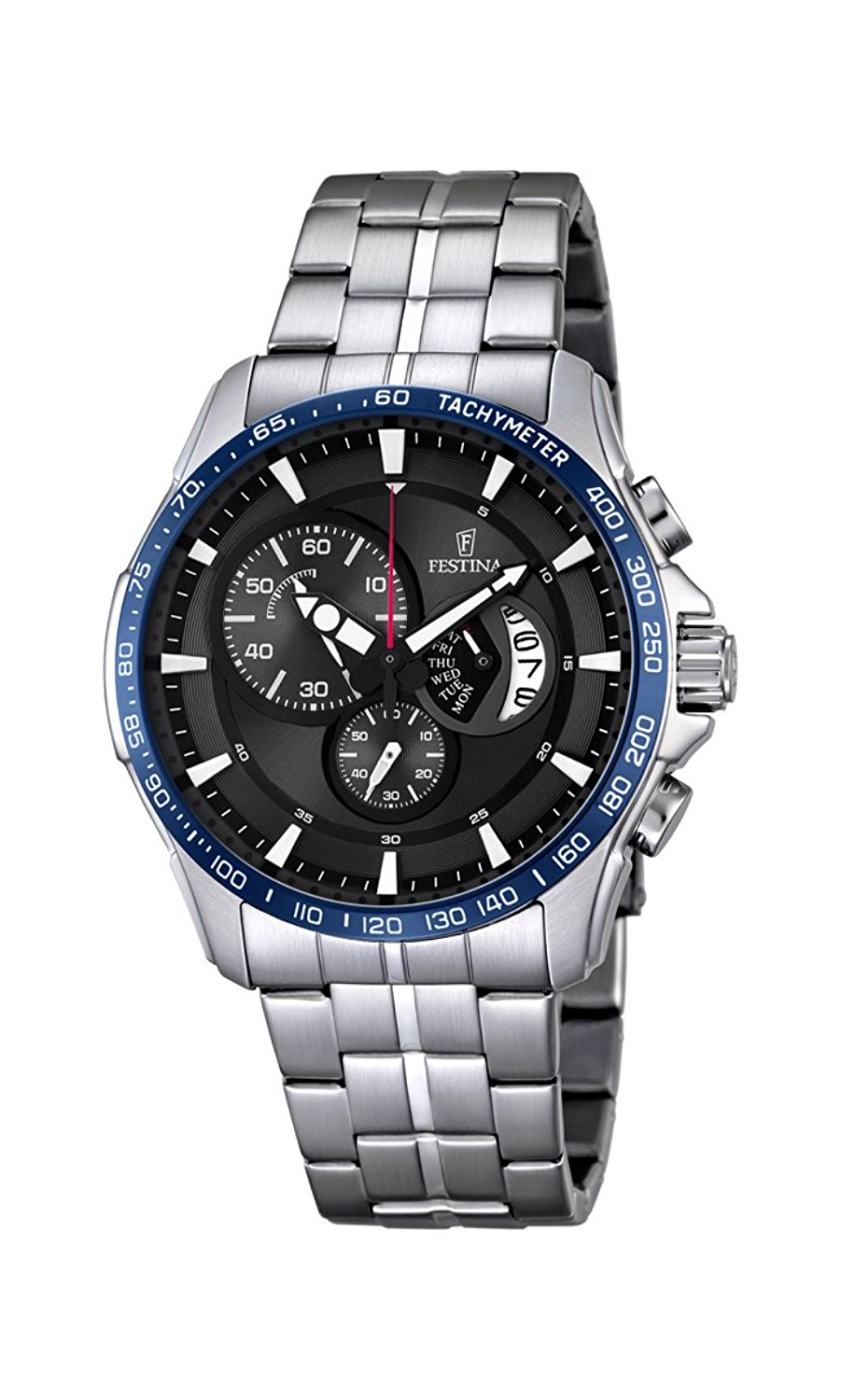 Festina Watches : F6850/4 Black Dial Luminous Hand Stop Watch Men Watch