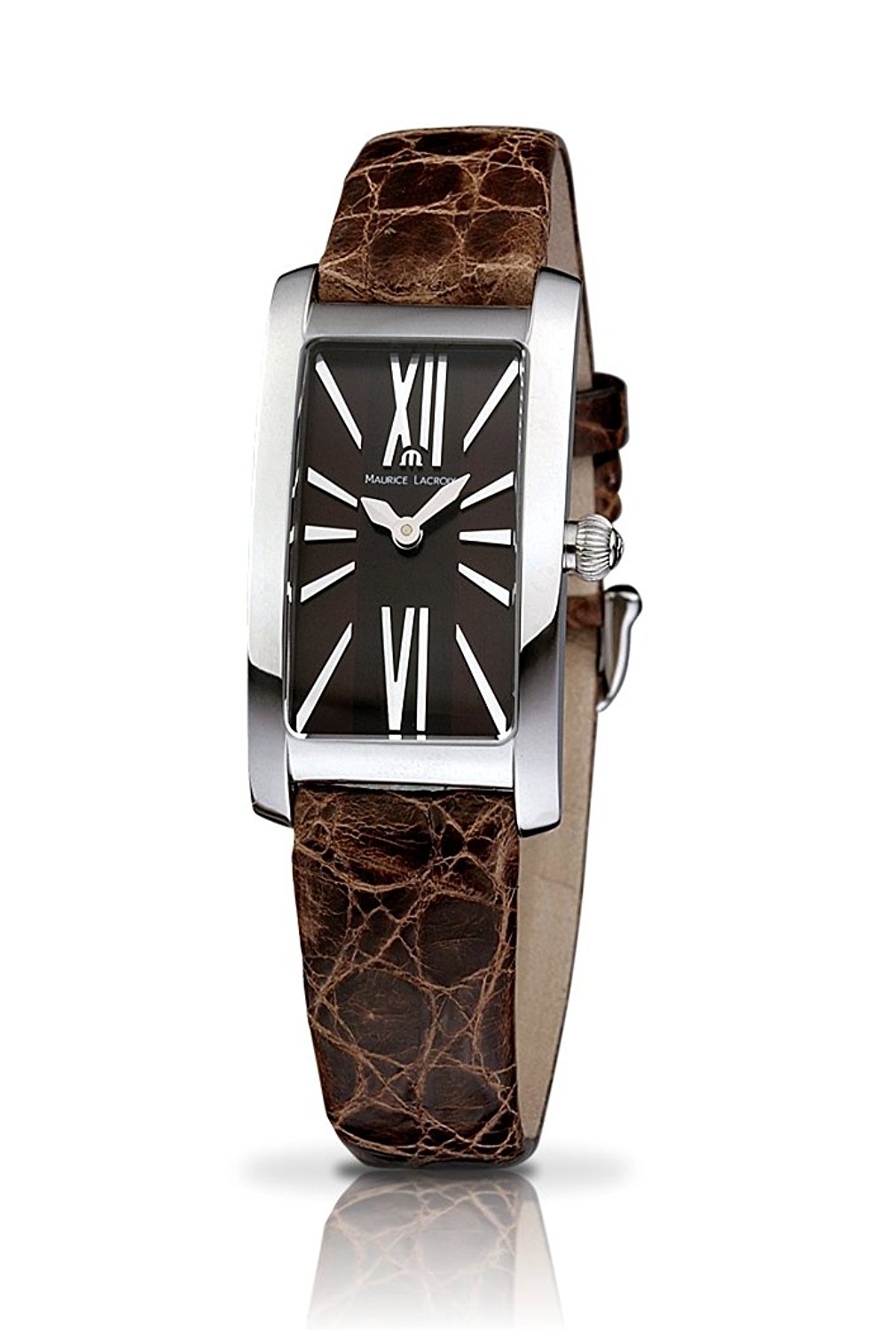 Maurice Lacroix Watches : FA2164-SS001-710 Brown Dial Leather Women Watch