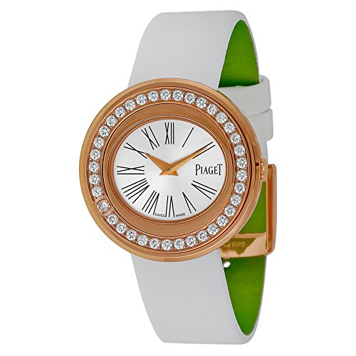 Piaget Watches : G0A36188 Quartz Diamond Bezel 18kt Rose Gold white Satin Strap Women Watch