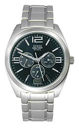 Guess Watches : G10168G1 Quartz Black Dial Stainless Steel Men Watch