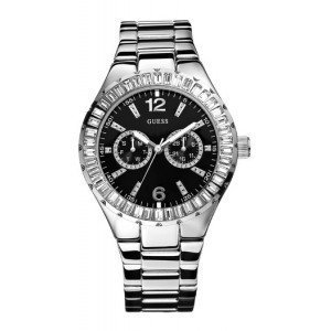 Guess Watches : G12578L Quartz Black Dial Stainles Steel Women Watch