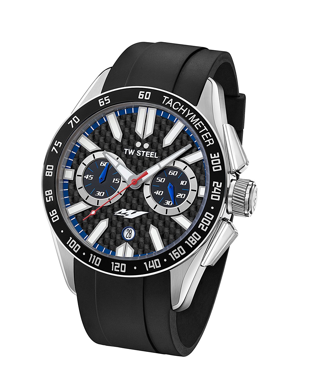 TW Steel Watches : GS1 Yamaha Factory Racing Chronograph Date Black Silicone Men Watch