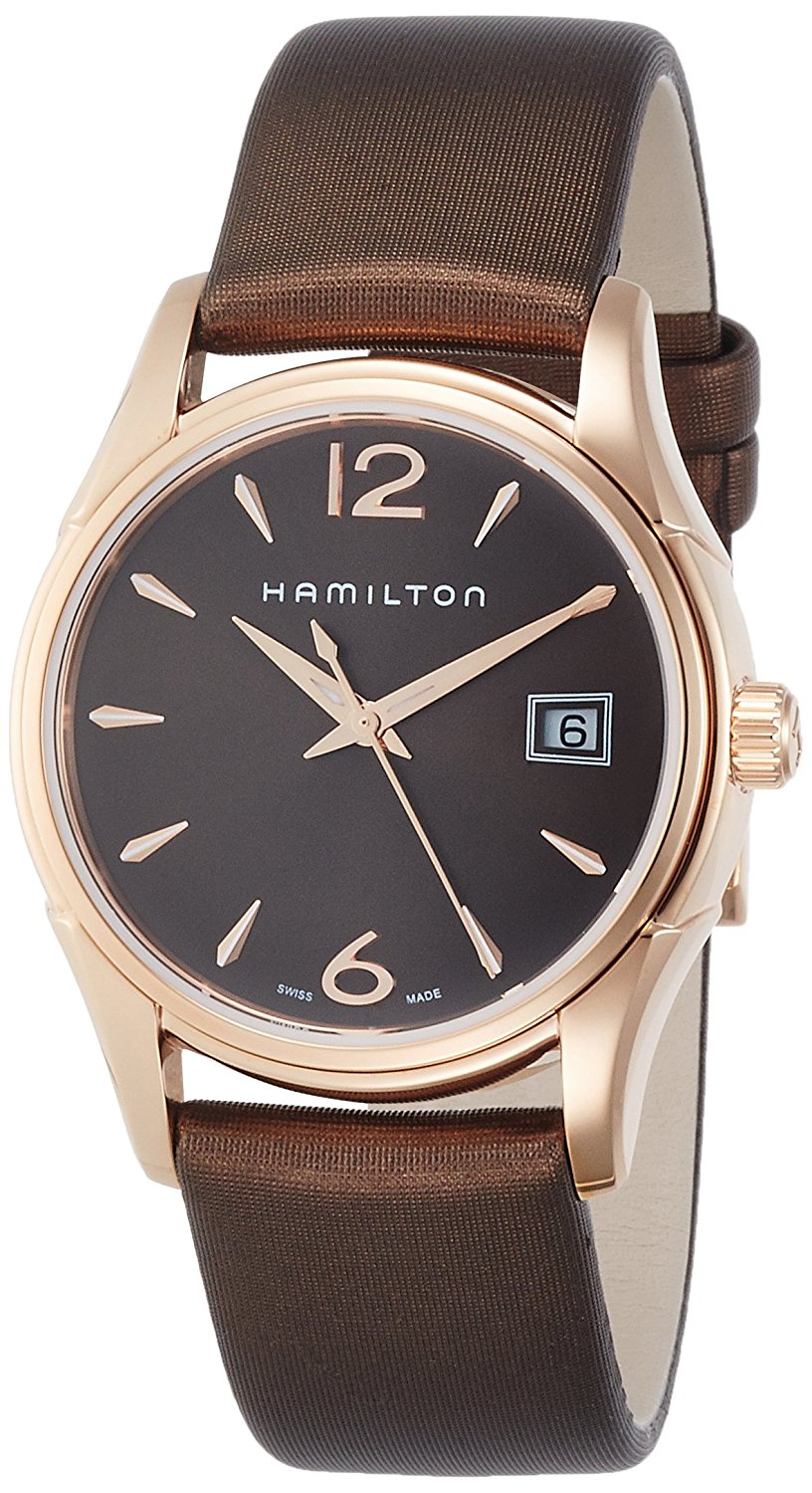 Hamilton Watches : H32341975 Brown Dial Fixed Rose Gold Pvd Band Men Watch