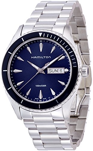 Hamilton Watches : H37551141 Quartz Blue Dial Day Date Stainless Steel Men Watch