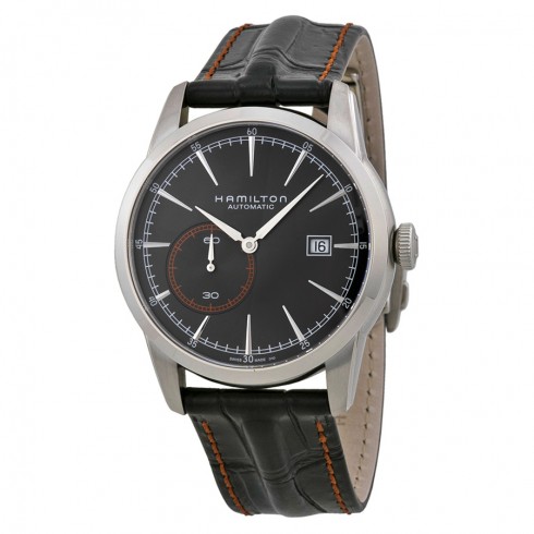 Hamilton Watches : H40515731 Automatic Railroad Small Second Black Leather Men Watch