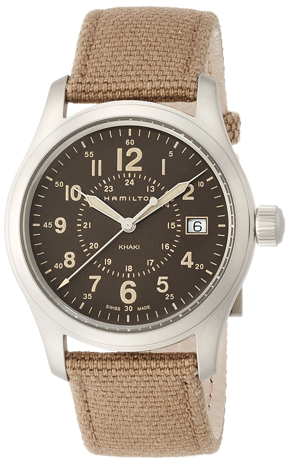 Hamilton Watches : H68201993 Quartz Analog Date Khaki Canvas Women Watch