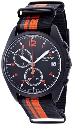Hamilton Watches : H76582933 Quartz Chronograph Date Cloth Band Men Watch