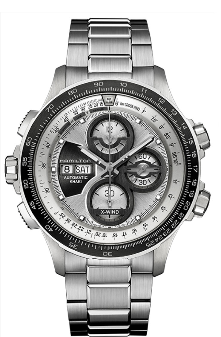 Hamilton Watches : H77726151 Automatic Chronograph Day Date Stainless Steel Men Watch
