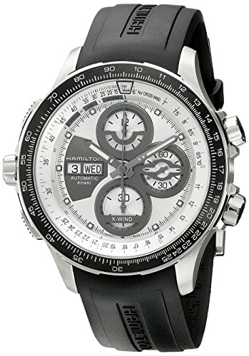 Hamilton Watches : H77726351 Automatic Chronograph Day Date Black Rubber Men Watch