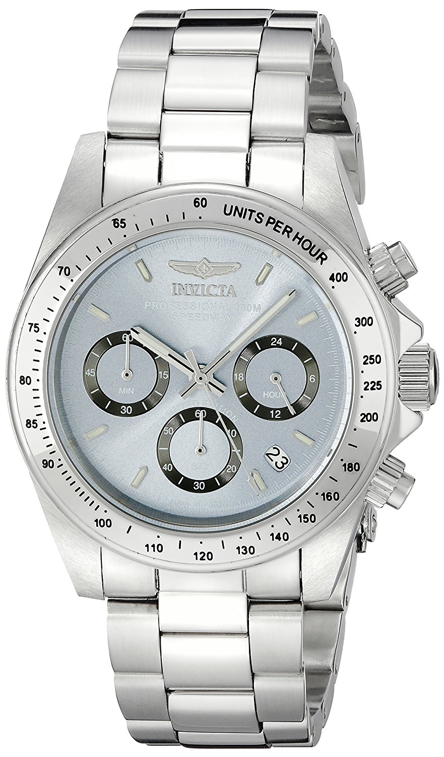 Invicta Watches : ILE9211ASYB Light Blue Dial Stainless Steel Men Watch