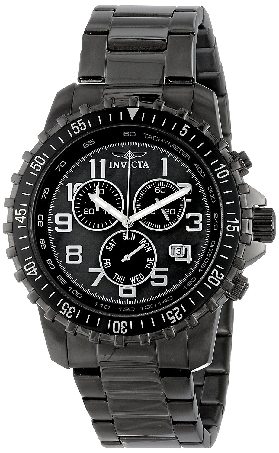 Invicta Watches : INVICTA-14849 Black Dial Stainless Steel Men Watch