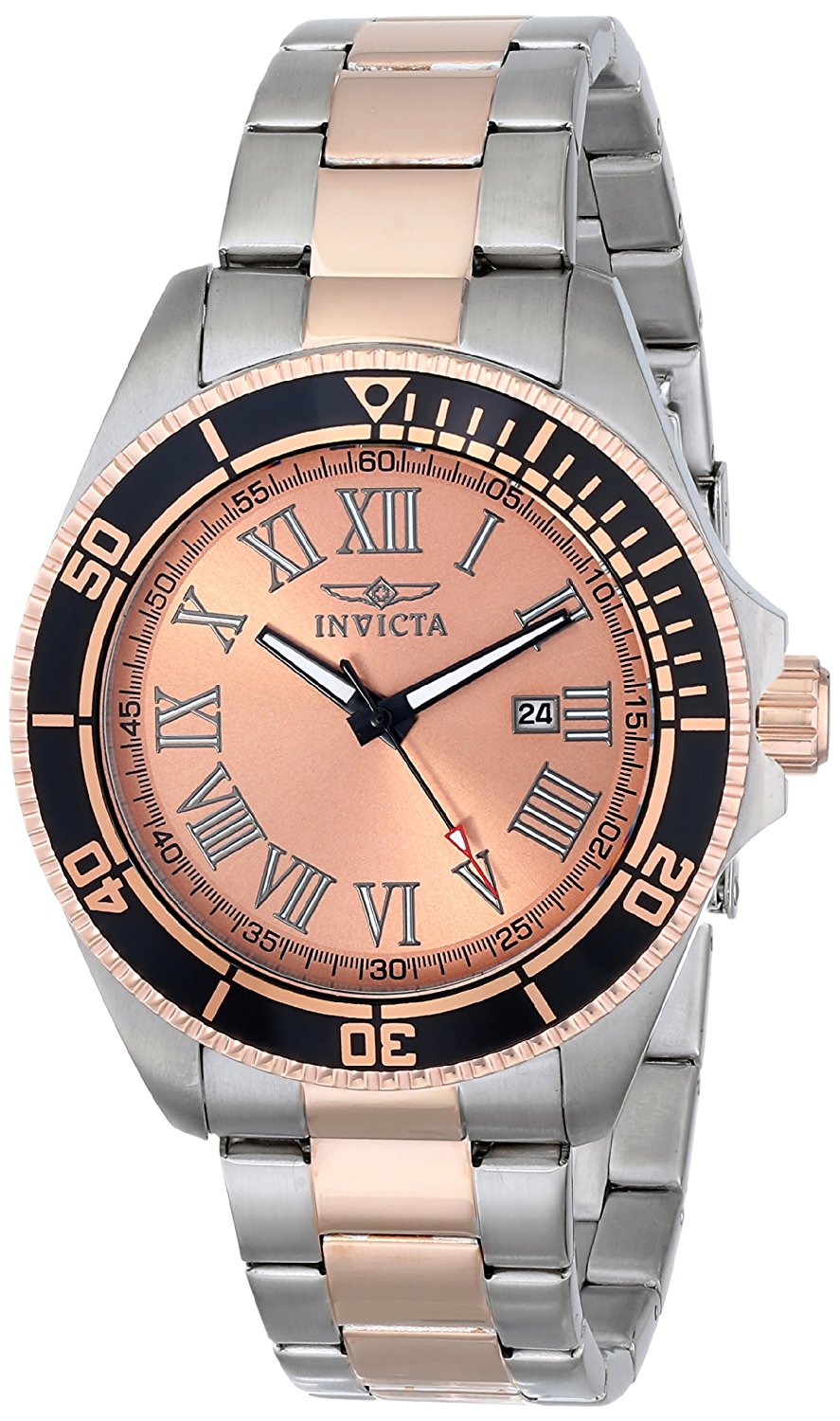 Fake AAA Invicta Watches : INVICTA-15001 Rose Gold Dial Stainless Steel Band Men Watch Watch