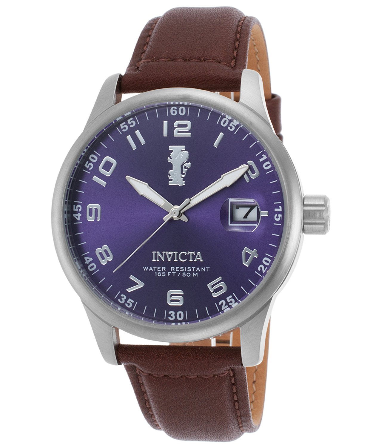 Invicta Watches : INVICTA-15254 Blue Dial Pig Skin Leather Band Men Watch