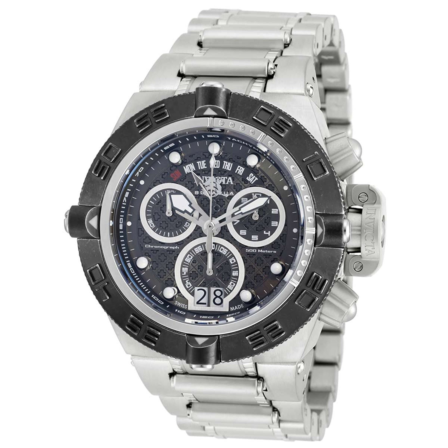 Invicta Watches : INVICTA-17610 Gunmetal Dial Stainless Steel Band Men Watch