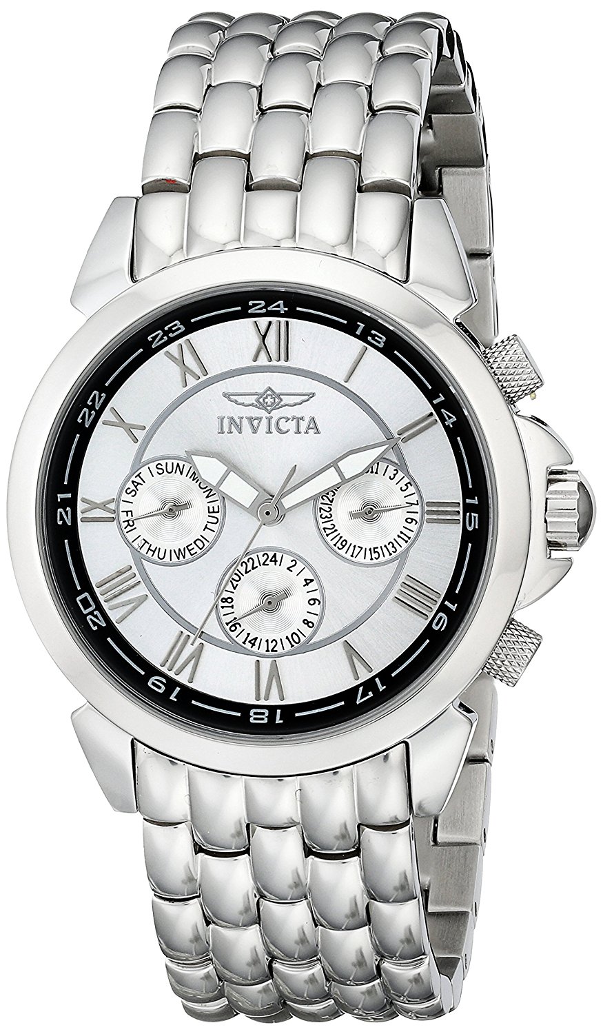 Invicta Watches : INVICTA-2875 Silver Dial Measures Seconds Luminous Men Watch