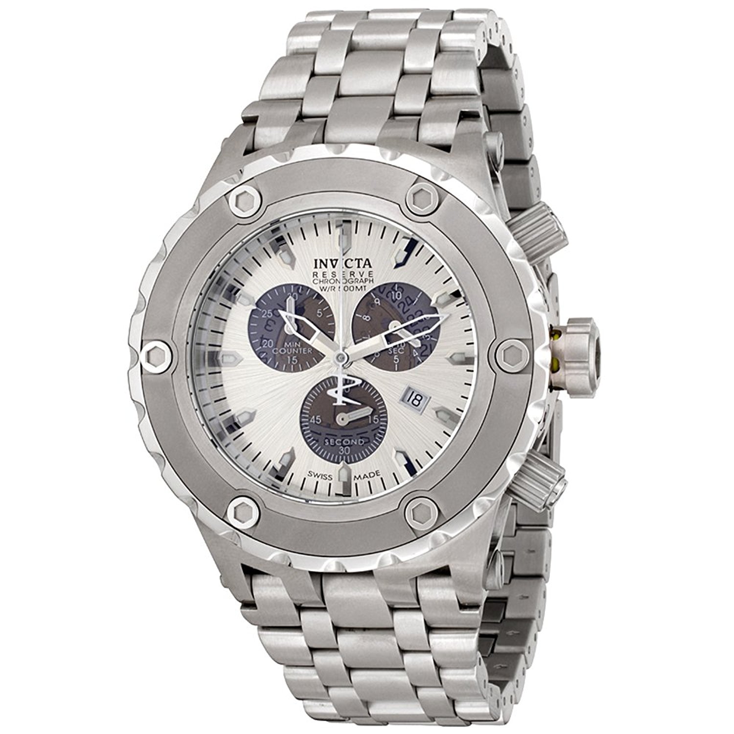 Invicta Watches : INVICTA-5221 Silver Dial Stainless Steel Band Men Watch
